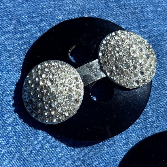 Vintage Bakelite & Rhinestone Buckles - Picture 2 of 11